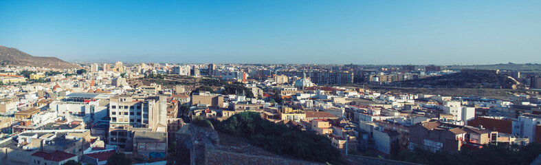 Fototapeta premium Panoramic view over the city of Cartagena, Spain