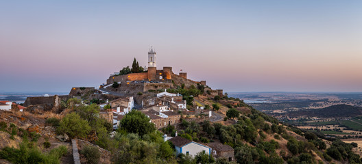 Sunset view of Monsaraz village, Alqueva, Portugal