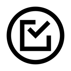 checkbox circle line icon vectors