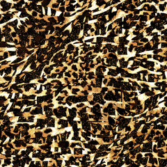 leopard skin texture seamless pattern 