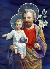 Obrazy  Święty Józef z Dzieciątkiem Jezus