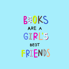 Reading book illustration lettering typography