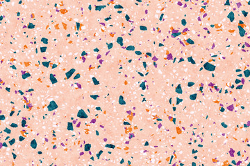 Terrazzo texture. Polished concrete floor and wall pattern. Color surface marble and granite stone, material for decoration