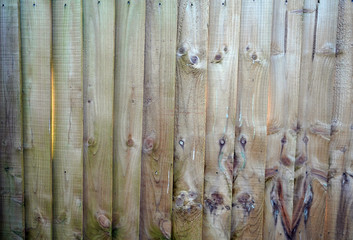 Close up of a wooden fence panel 