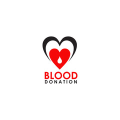 Blood donation logo design vector template