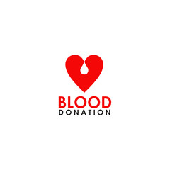 Blood donation logo design vector template