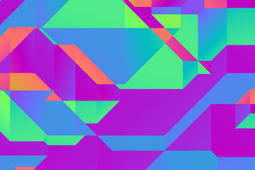 Modern geometric abstract background.  Bright colorful banner with a trendy gradient shapes