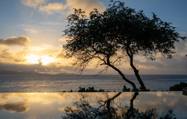 sunset over the Pool, Seychelles