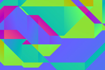 Modern geometric abstract background.  Bright colorful banner with a trendy gradient shapes