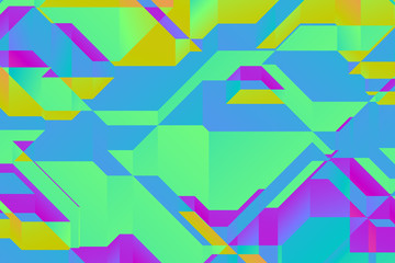 Modern geometric abstract background.  Bright colorful banner with a trendy gradient shapes