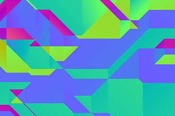 Modern geometric abstract background.  Bright colorful banner with a trendy gradient shapes