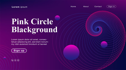 Background abstract pink circle 2 light line color for Homepage