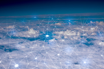 Network & cloud concept in the sky - 289725038