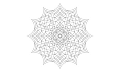 Black vector line mandala pattern