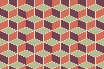 3d cubes seamless pattern ornament- 3d rendering background - Illustration