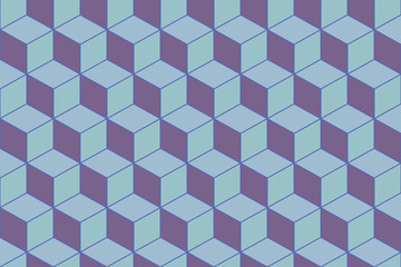 3d cubes seamless pattern ornament- 3d rendering background - Illustration