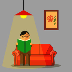 person who reads the book, the elements of the interior