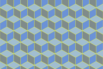 3d cubes seamless pattern ornament- 3d rendering background - Illustration