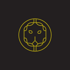 Luxury lion symbol  and simple lion face 