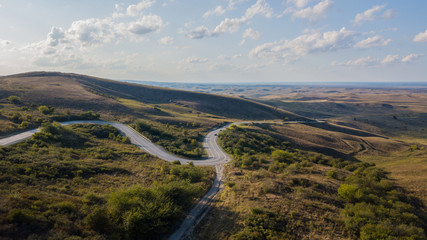 Mountain road in Chechen Republic, North Caucasus, Russia
