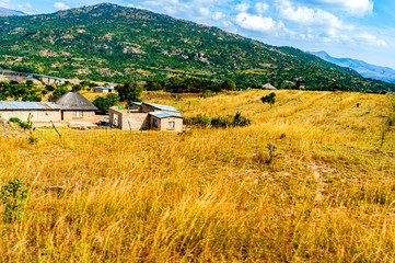 Swaziland villages along roadways