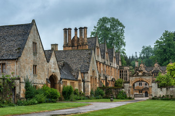 STANWAY, ENGLAND - MAY, 26 2018: Stanway Manor House built in Jacobean period architecture 1630 in...