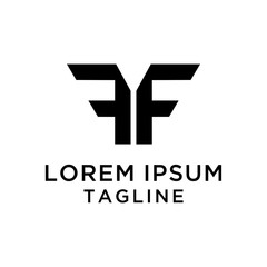 Obraz premium initial letter logo FF, logo template 
