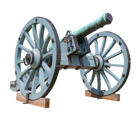 Isolated Confederate Civil War era cannon.