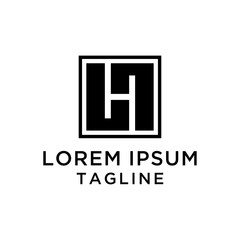 initial letter logo H, logo template 