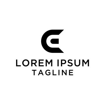 Monogram CE Logo Initial Vector Template