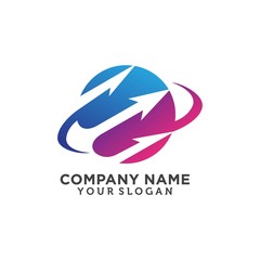 Business finance logo. Growth graphic logo.