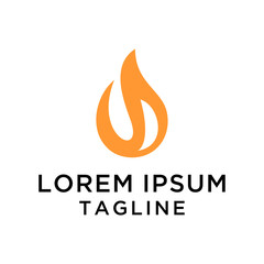 Abstract Fire Logo Design Template