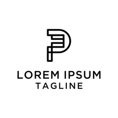 initial letter logo PF,FP, logo template 