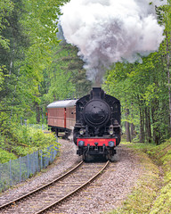 Fototapeta na wymiar old steam engine locomotive