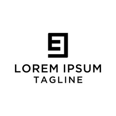 initial letter logo EE, logo template