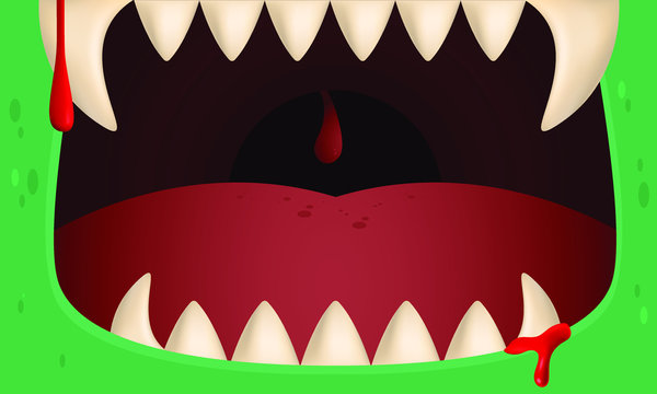 vector illustration of monster mouth