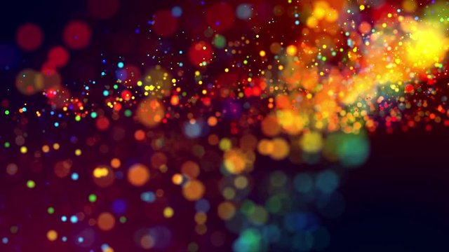Abstract glitter 4k background with shining bokeh, sparkling multi colored particles for bright festive event. Use luma matte as alpha channel. Shallow depth of field. 27