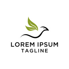 Bird Leaf Lodo Design Vector