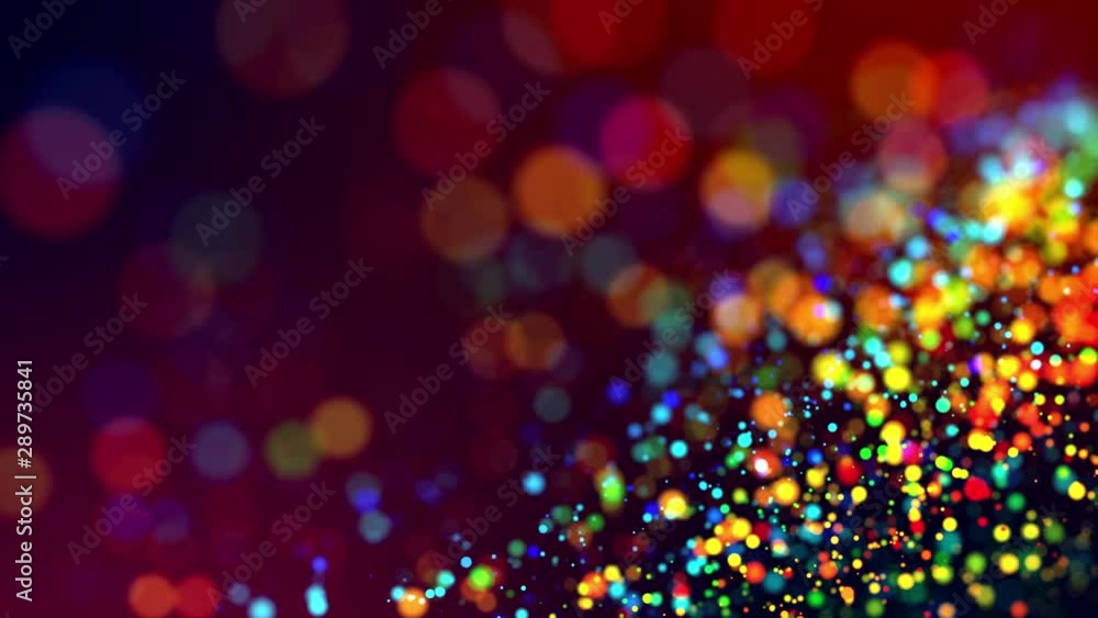 Poster abstract glitter 4k background with shining bokeh, sparkling multi colored particles for bright fest