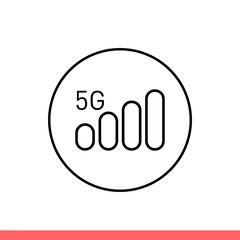 5g vector icon, mobile connect symbol