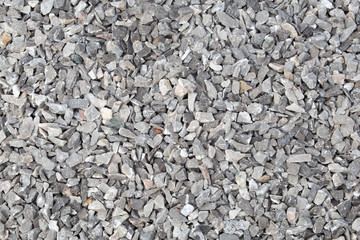 Crushed stone texture background. Crushed stone construction materials.
