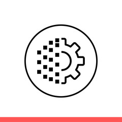 Digital transformation vector icon, technology symbol