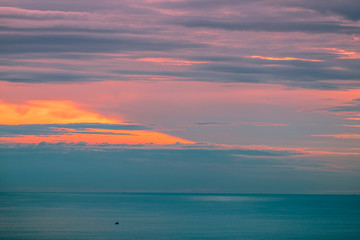 sunset over the sea