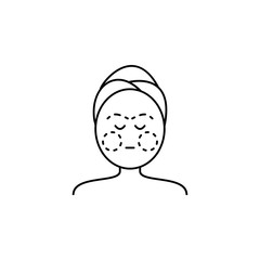 eyebrows shakes line icon on white background