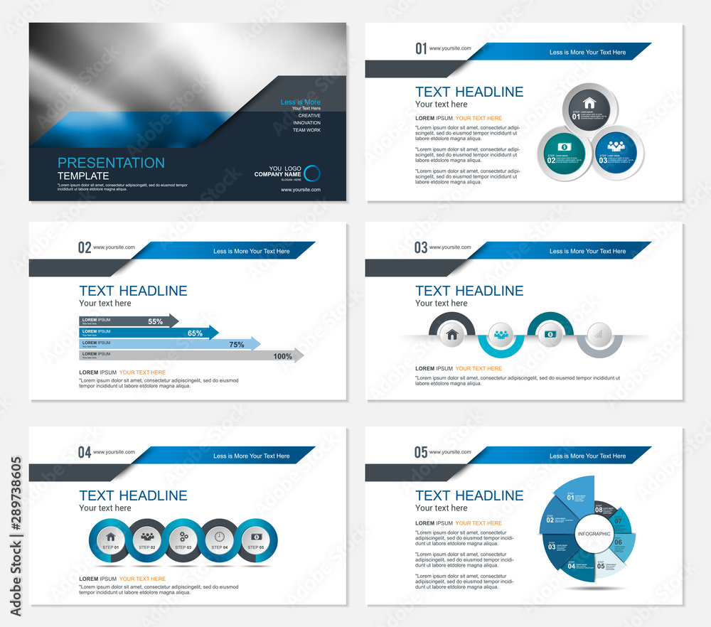 Wall mural template presentation slides background design