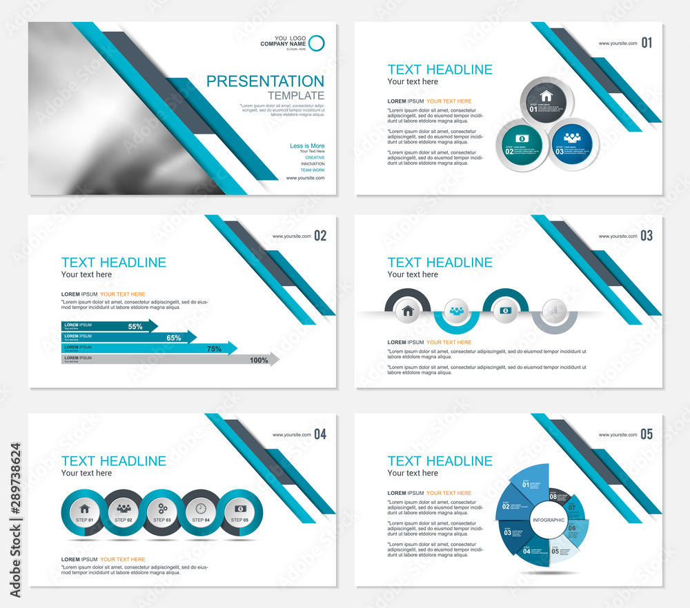 Wall mural template presentation slides background design