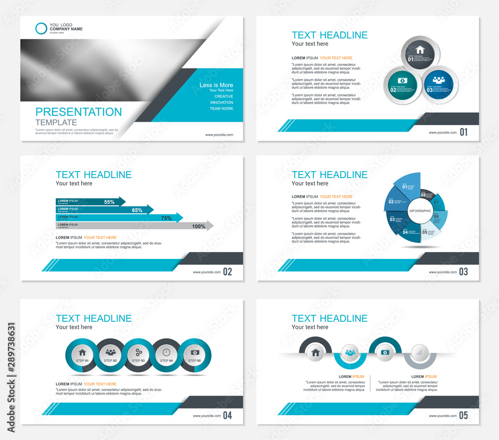 Wall mural template presentation slides background design