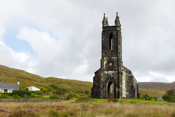 Fototapeta na wymiar The Abandoned Church at Dunlewey, Donegal, Ireland