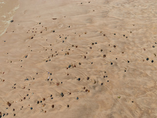 abstract wind and sand formations on the beach, suitable for textures and backgrounds