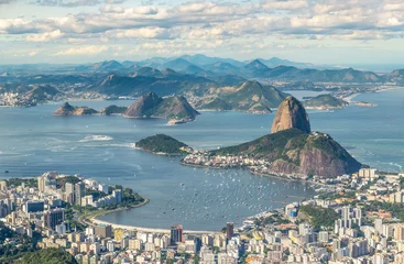Photo sur Plexiglas Copacabana, Rio de Janeiro, Brésil Rio de Janeiro, Brazil, view from the CHrist the Redemtor stuate